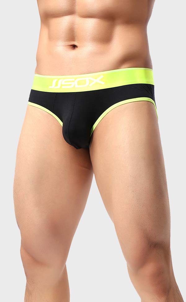 Men's Modal Bicolor Briefs Butt Open