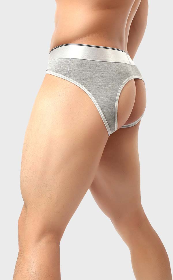 Men's Modal Bicolor Briefs Butt Open