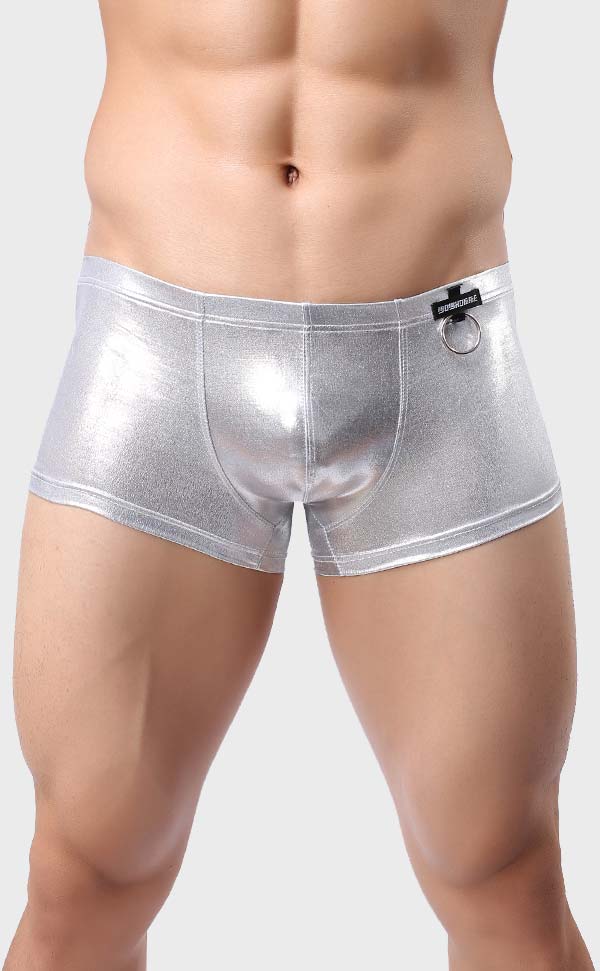 Metal Color Men's Trunks with O Ring