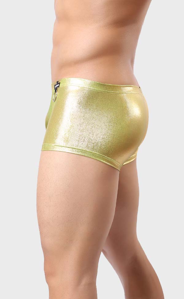 Metal Color Men's Trunks with O Ring