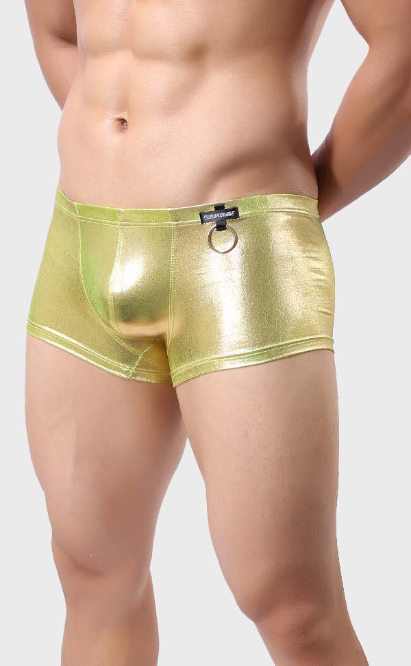 Metal Color Men's Trunks with O Ring