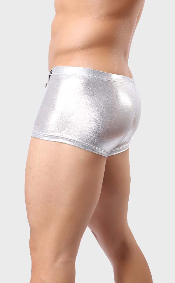 Metal Color Men's Trunks with O Ring