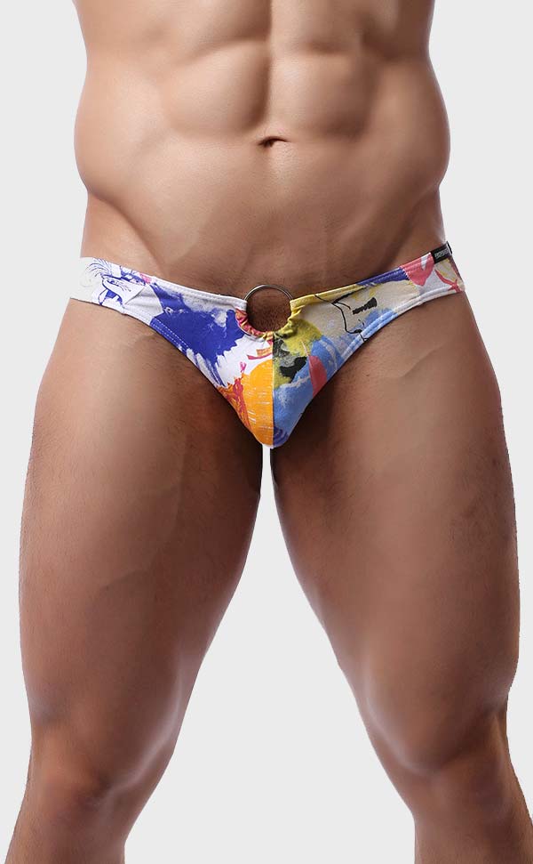 Cotton Printing Thongs with O Ring