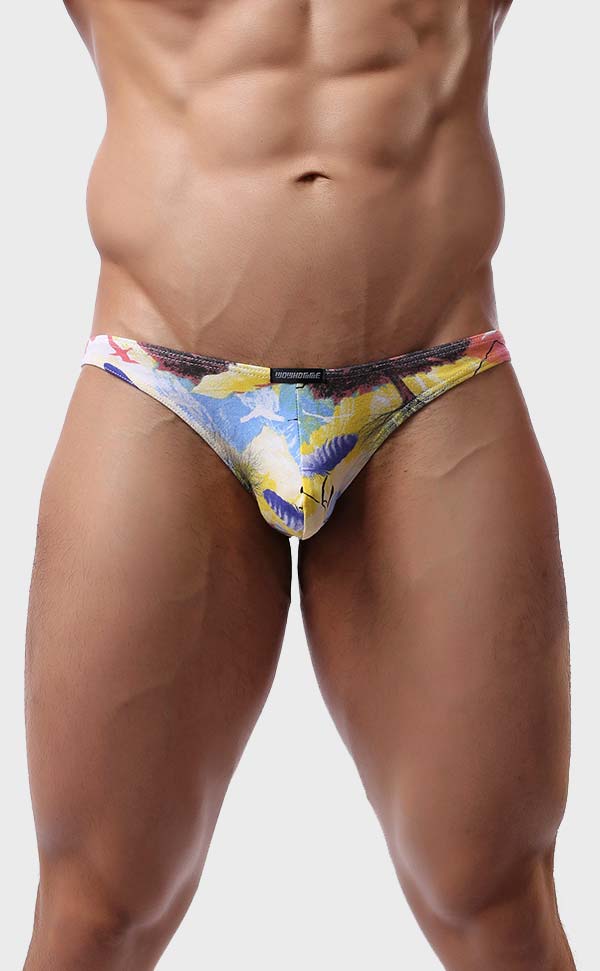 Men's Cotton Printing Briefs Butt Open