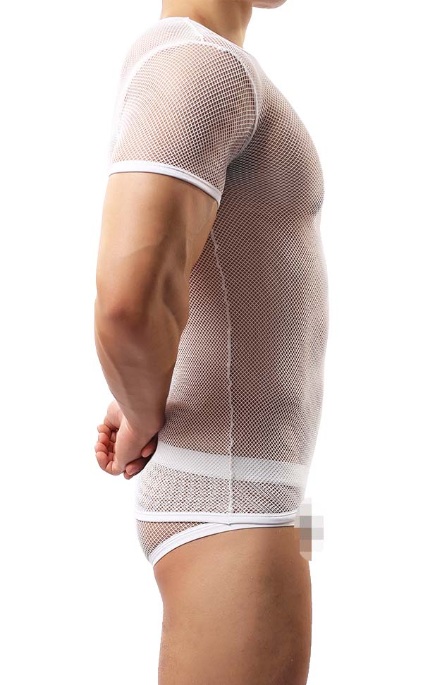 Men's 2Pcs Sheer Mesh Set