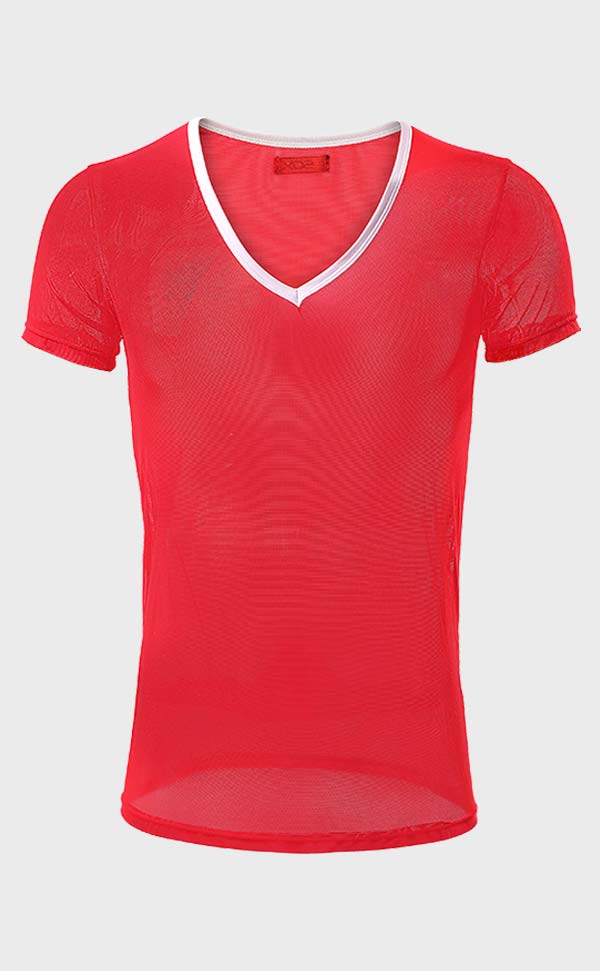 Men's Mesh Bicolor T-Shirt and Trunk