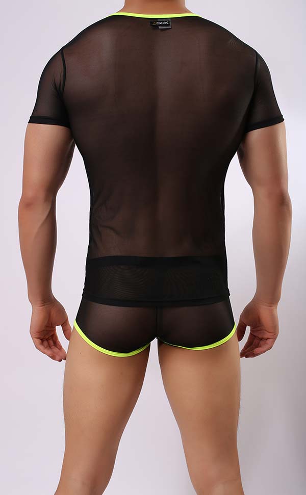 Men's Mesh Bicolor T-Shirt and Trunk