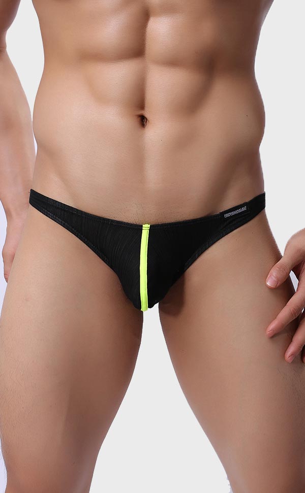 Men's Ribbed Bicolor U-Shape Bikini