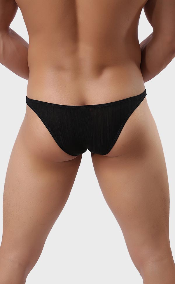 Men's Ribbed Low Rise Bulge Bikini