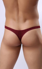 Men's Ribbed Low Rise Bulge Thong