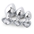 Jeweled Heart Stainless Steel Butt Plug for Beginners, 3 Butt Plug Set