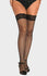 Lace Top Rhinestone Fishnet Thigh Highs