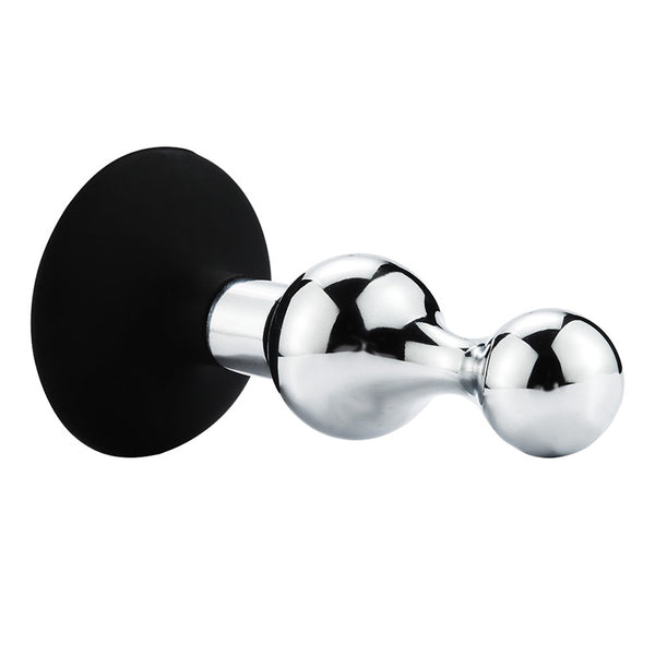 Small-Hourglass Metal Butt Plug with Silicone Cup Base