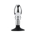 Bulb-Shaped Metal Butt Plug with Silicone Cup Base