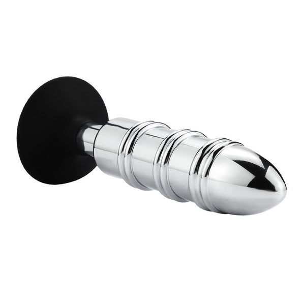 Rocket Metal Butt Plug with Silicone Cup Base