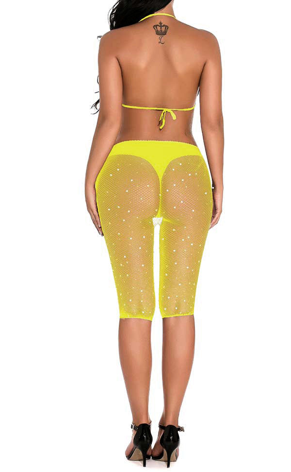 Rhinestone Short Leggings Sets