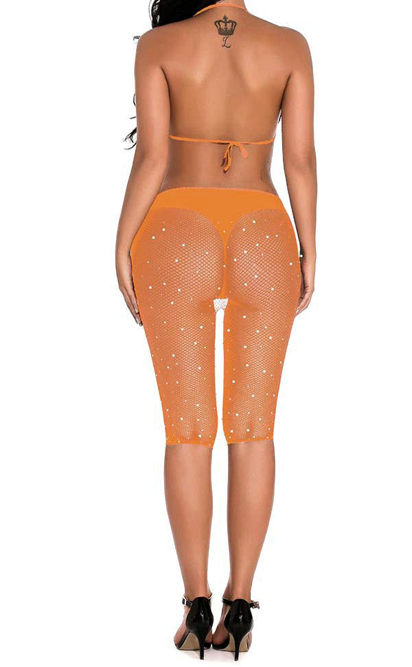 Rhinestone Short Leggings Sets