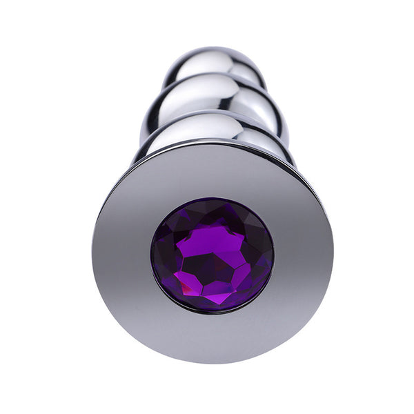 Bullet-shaped Jeweled Metal Butt Plug