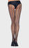 Seamed Crystal Fishnet Tights Cuban Heel