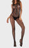 Rhinestone Fishnet Bodystocking Open Crotch