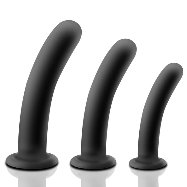 3 Sizes Available Black Silicone Butt Plug