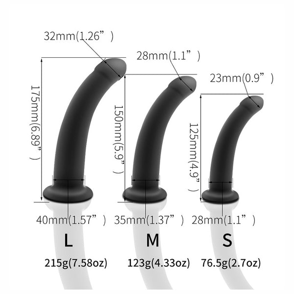 Black Silicone Butt Plug 3 Sizes Available