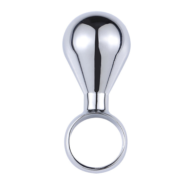 3 Piece Set Metal Butt Plug with Finger Loop