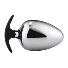 Plus Size Metal Butt Plug with Silicone Anchor Base