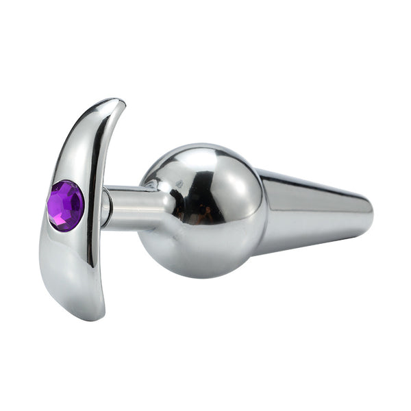 Random Jewel Color Stainless Steel Butt Plug