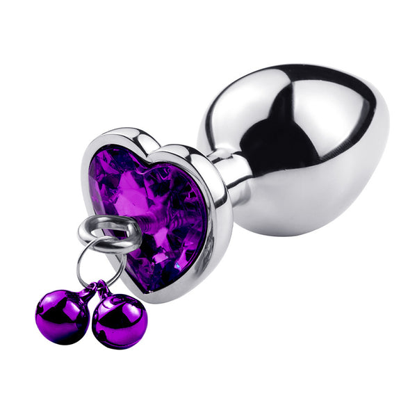 Random Jewel Color Heart-shaped Bell Butt Plug