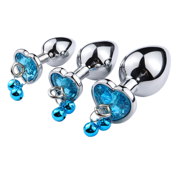 Random Jewel Color Heart-shaped Bell Butt Plug