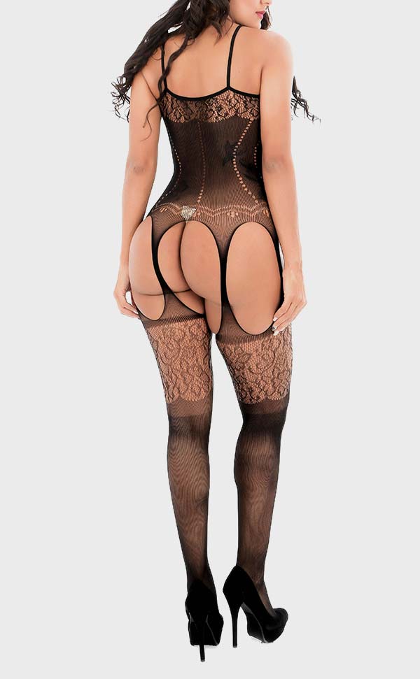 Fancy Lace Fishnet Bodystocking