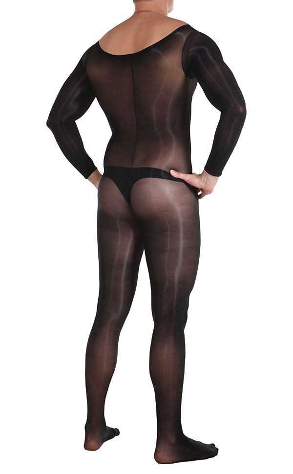 Glossy Long Sleeve Bodystocking