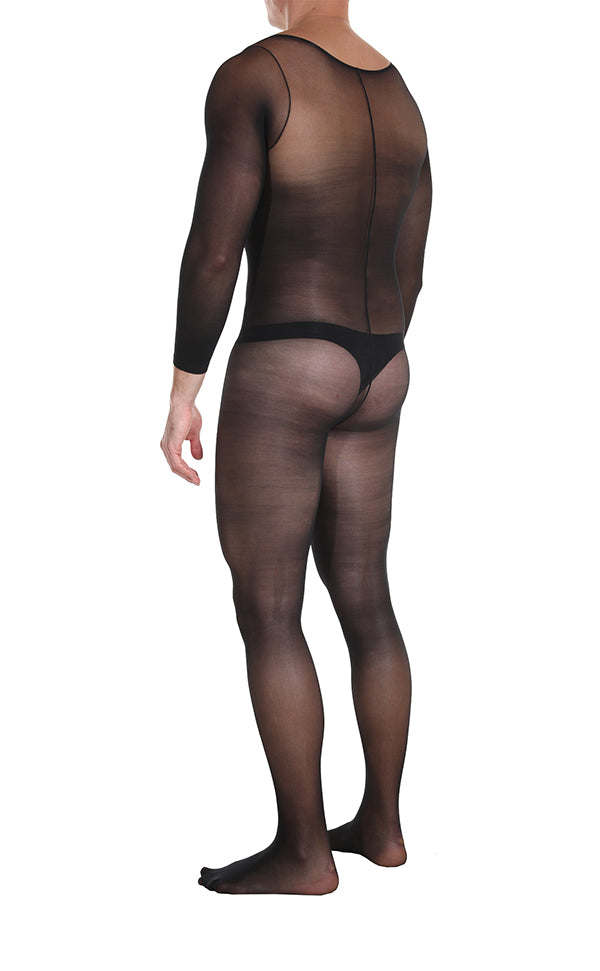 3D Sheer Long Sleeve Bodystocking