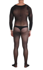 30D Semi Sheer Long Sleeve Bodystockings