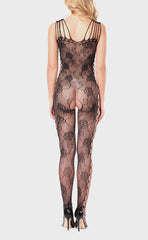 Large Size Rose Lace Fishnet Bodystocking