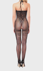 Bow-knot Details Fishnet Bodystockings