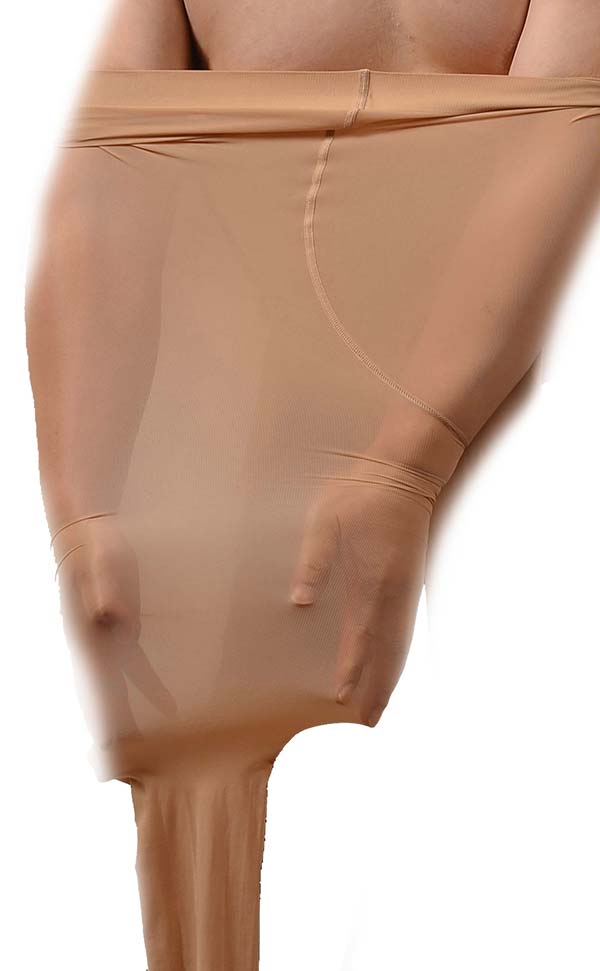 Plus Size Glossy Pantyhose Sheath Closed