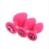 Jeweled Silicone Butt Plug, 3 Piece Set