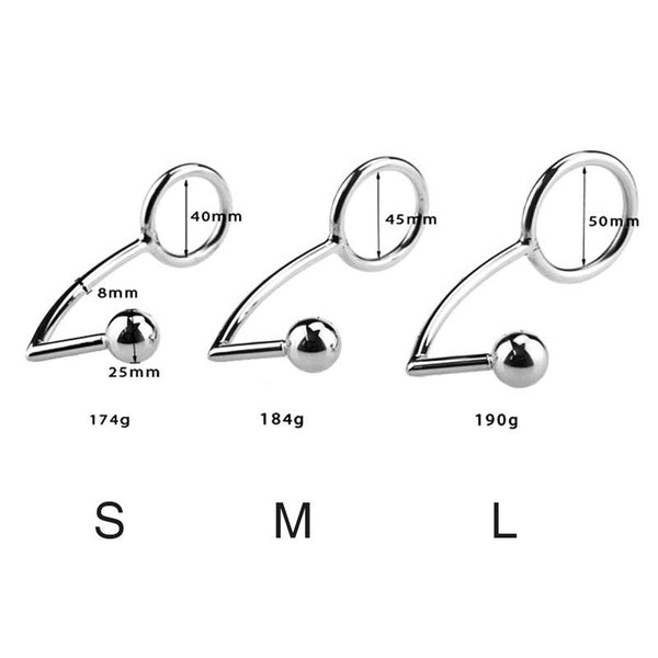 3 Sizes Stainless Steel Anal Hook