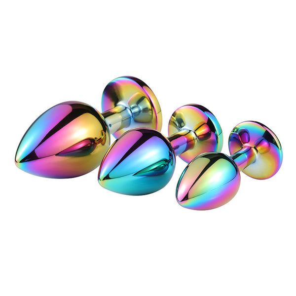 Jeweled Rainbow Princess Butt Plug, 3 Sizes