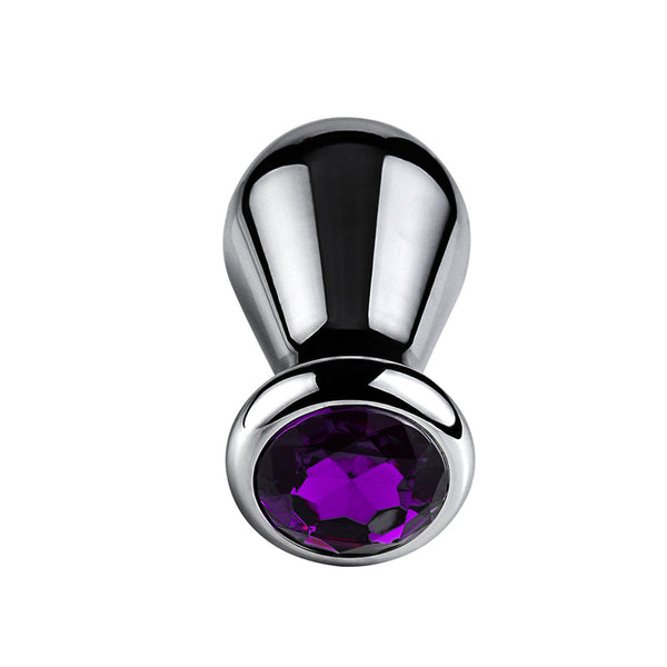 Extra Large Bulb-shaped Jeweled Metal Butt Plug