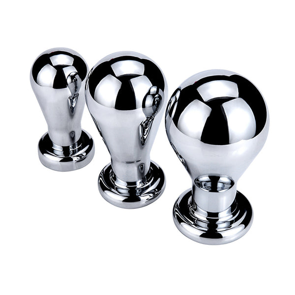 Extra Large Bulb-shaped Jeweled Metal Butt Plug