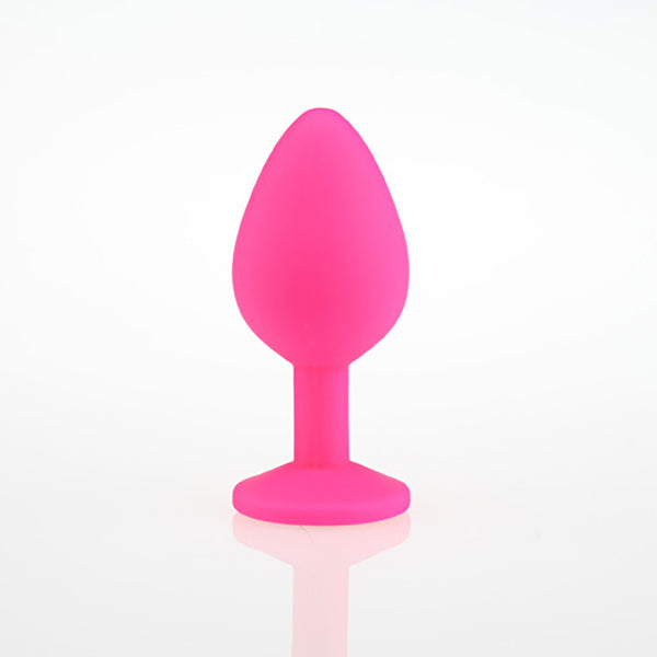 Medium Random Jeweled Color Silicone Butt Plug