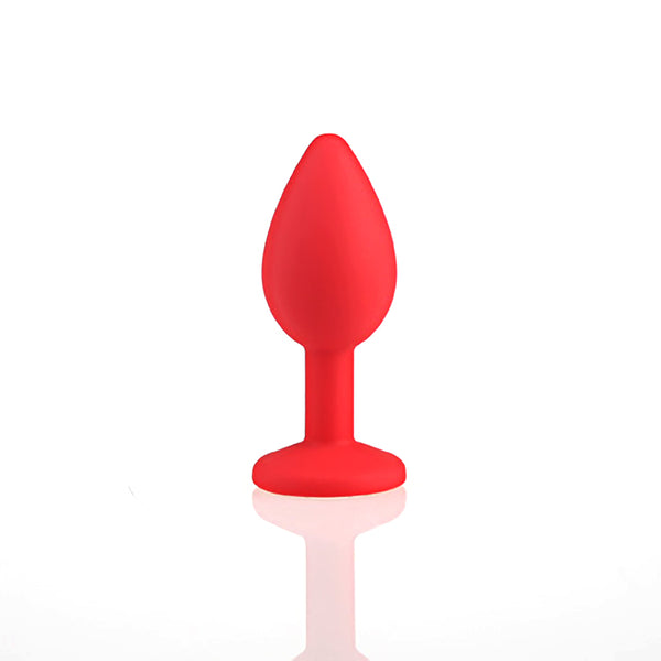 Medium Random Jeweled Color Silicone Butt Plug