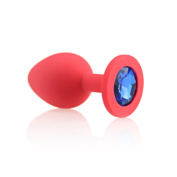 Large Random Jeweled Color Silicone Butt Plug