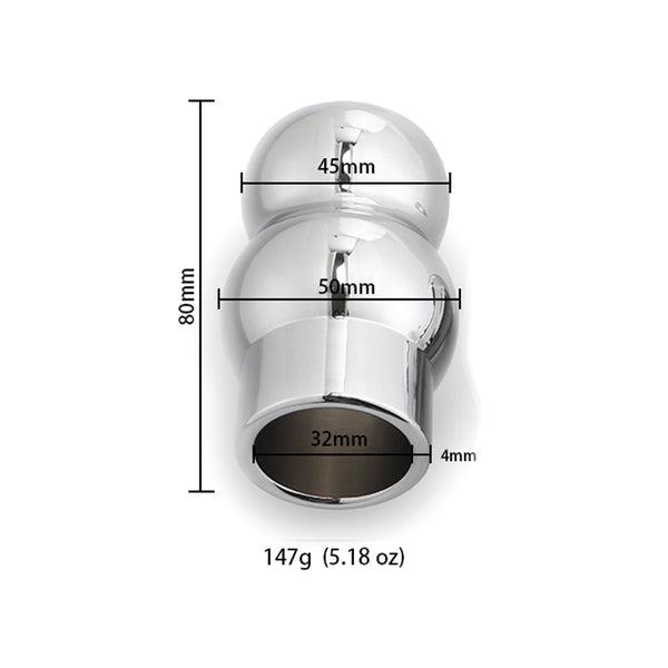 Large Compact Stainless Steel Butt Plug