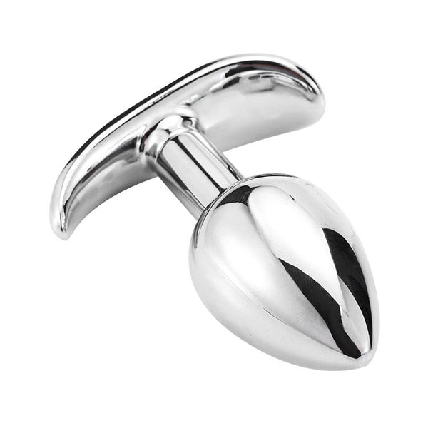 Stylish Jeweled Silver Butt Plug, Multi Color