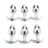 Stylish Jeweled Silver Butt Plug, Multi Color