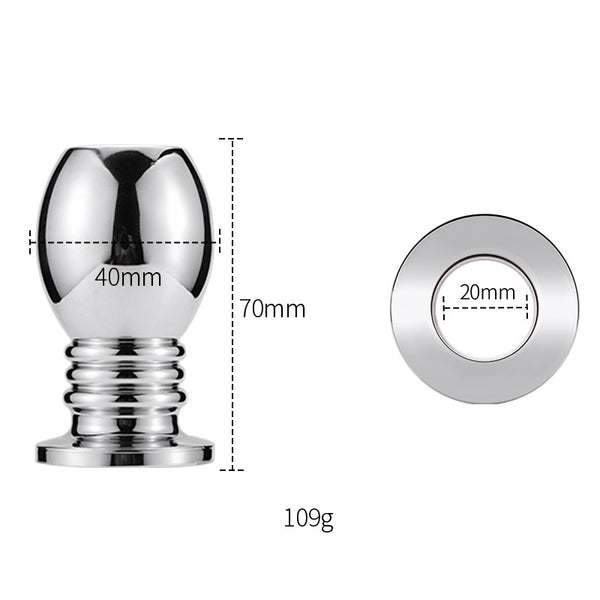 Compact Hollow Stainless Steel Butt Plug